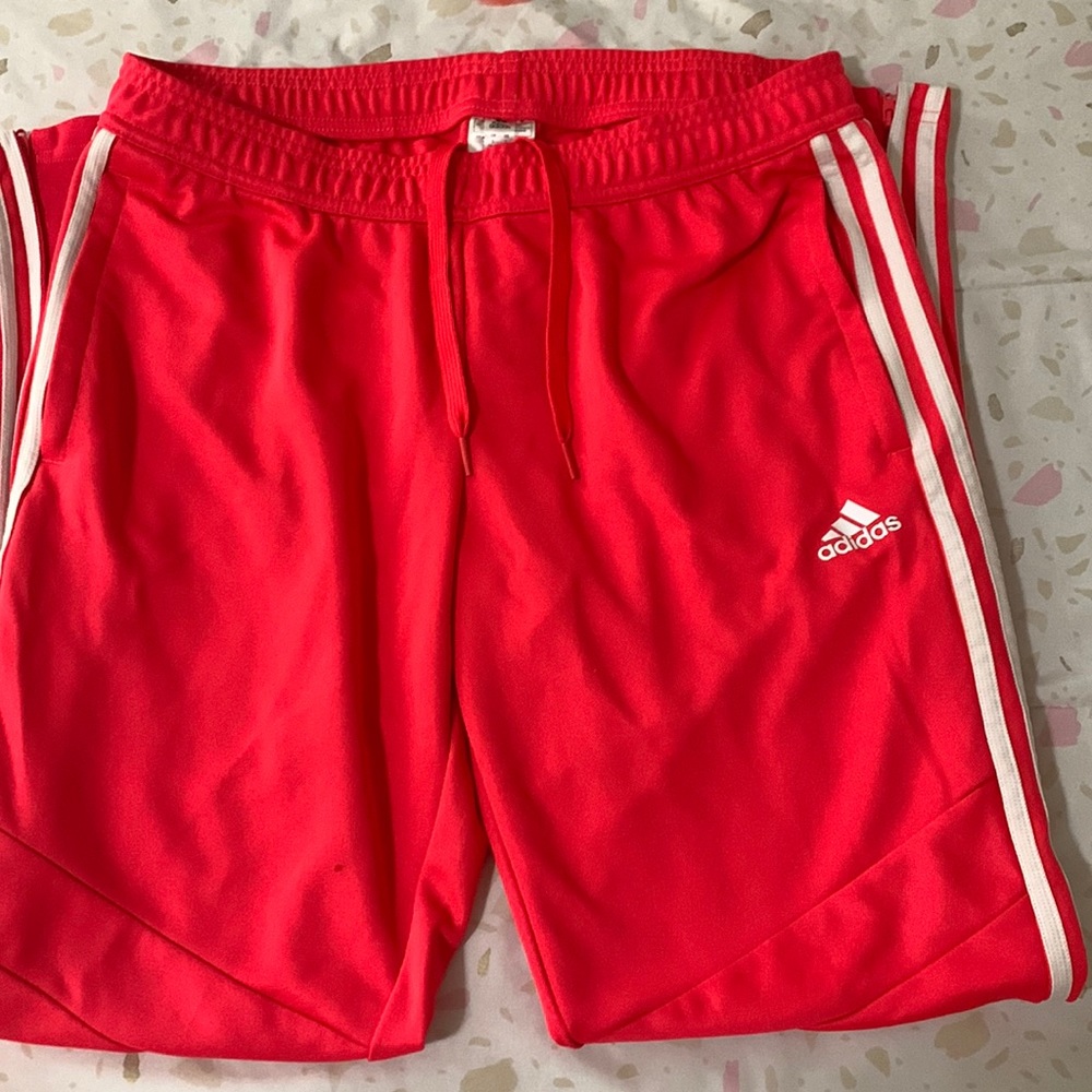 Adidas’s red sweatpants!!
